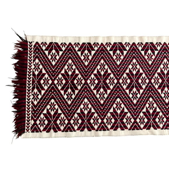 Mazahua Embroidery Table Runner Mexican Folk Art Tapestry - Picture 2 of 7